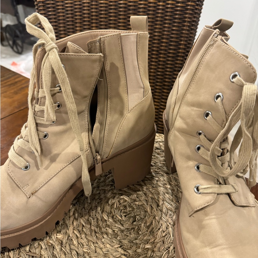 Torrid high heel lug heel bootie COMBAT IN STYLE Size 13 WW